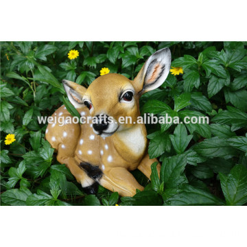 polyresin animal statues of garden deer decoration